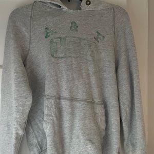 Abercrombie sweatshirt women’s size small. Gray with green lettering